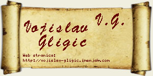 Vojislav Gligić vizit kartica